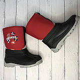 Зимові гумові чоботи на хлопчика Demar New Nordic червоні розмір 25-26, фото 2
