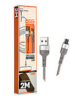 Кабель USB Moxom CC-73 microUSB 2.4A