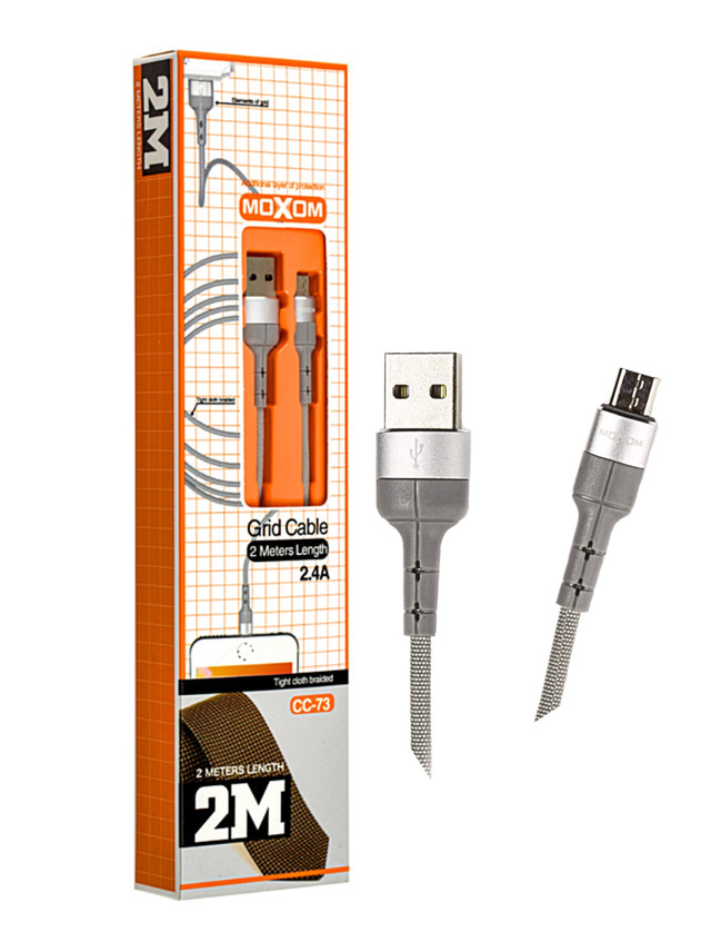 Кабель USB Moxom CC-73 microUSB 2.4A 