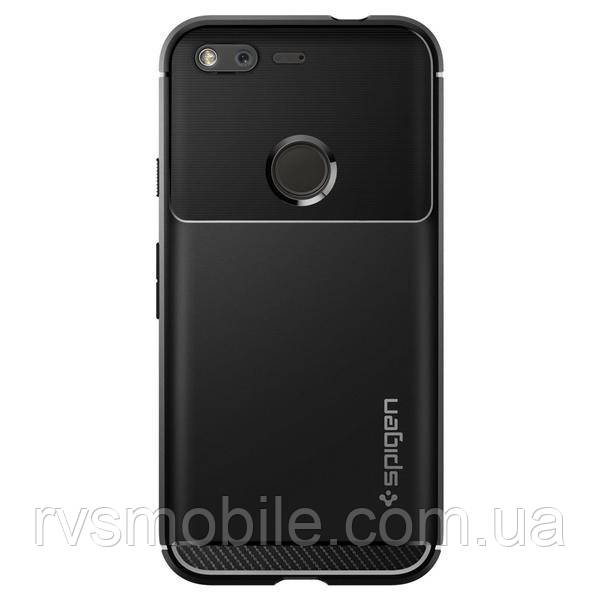 Чехол Spigen для Google Pixel - Rugged Armor, Black (F14CS20889) - фото 2 - id-p1685329757