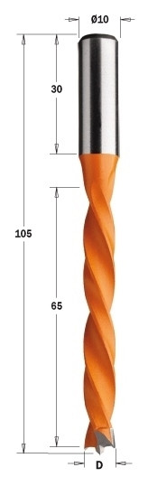 372.050.12 Сверло HM D = 5 I = 65 L = 105 S = 10x30 LH
