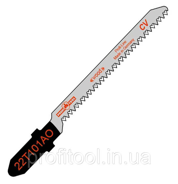 PROFITOOL Полотно для лобзикових пил по дереву T101AO 50/75х8х1,25 мм, 20 зуб./дюйм (22T101AO)