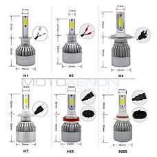 Світлодіодні LED лед лампи C6 цоколь H7, світло 6000К, фото 6