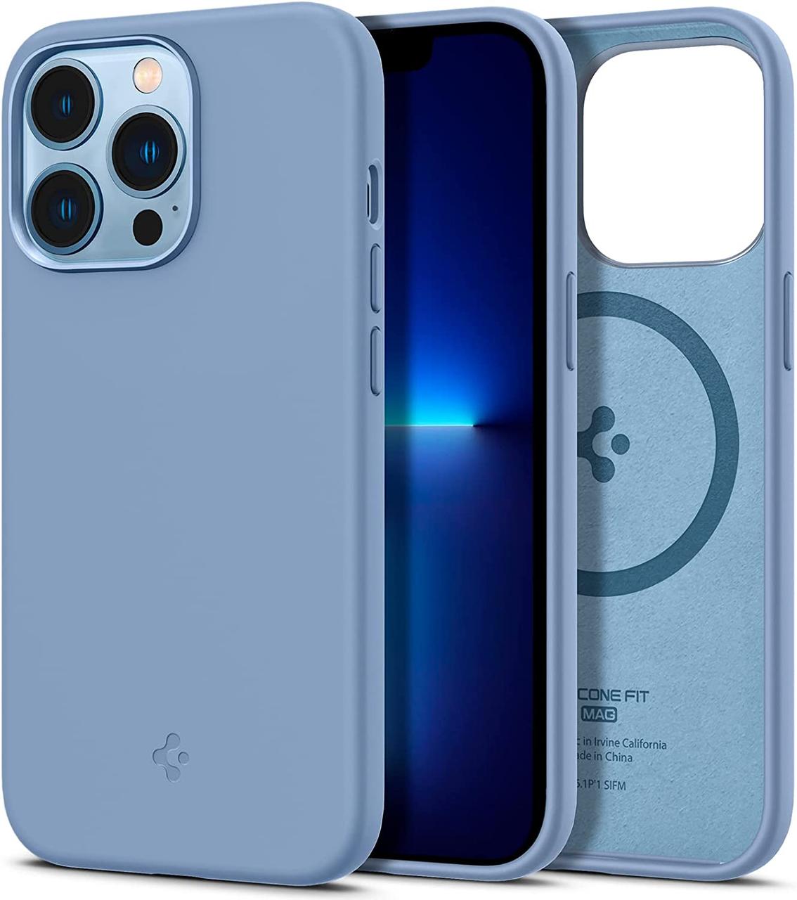 Чохол Spigen для iPhone 13 Pro - Silicone Fit MAG, Sierra Blue (ACS04088)