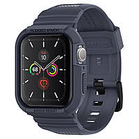 Чехол и ремешок Spigen для Apple Watch SE/6/5/4 (44/45 mm) Rugged Armor Pro 2 in 1, Charcoal Gray (ACS00819)