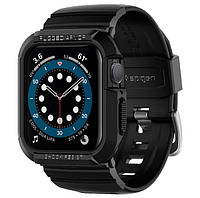 Чехол и ремешок Spigen для Apple Watch Series SE/6/5/4 (40mm) Rugged Armor Pro 2 in 1, Black (ACS00546)