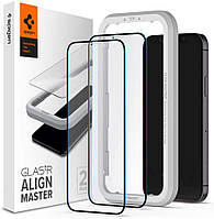 Защитное стекло Spigen для iPhone 12 Pro Max Glas.tR AlignMaster (2 шт), Black (AGL01792)