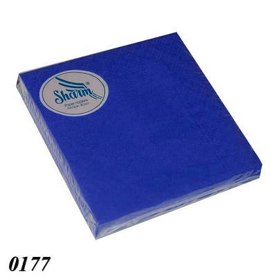 Серветка 33*33^ 20 шт.(2ш) Sharm (1/30) синя арт. 0177