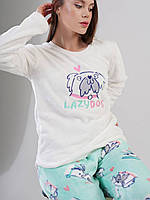Махровая женская теплая пижама, плюшевая пижама женская зимняя, размер L, XL, Vienetta