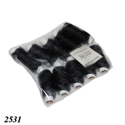 Нитки № 10 чорні (10шт)