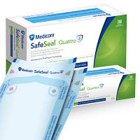 Пакети для стерилизации Medicom SafeSeal Quattro 133x254 мм, 200 шт