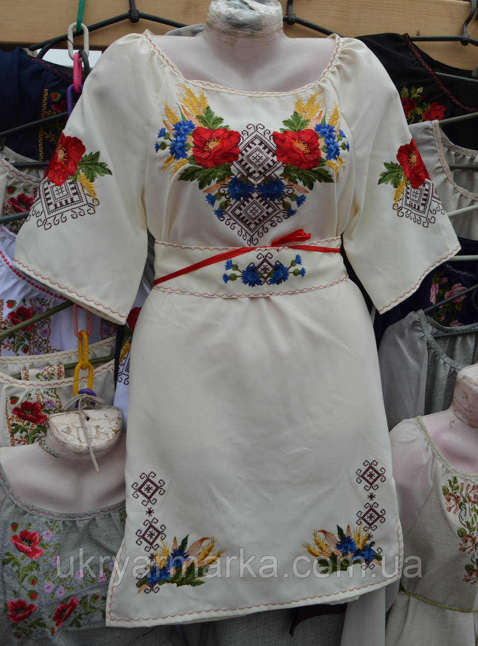 Етно плаття вишиванка "Польові квіти"