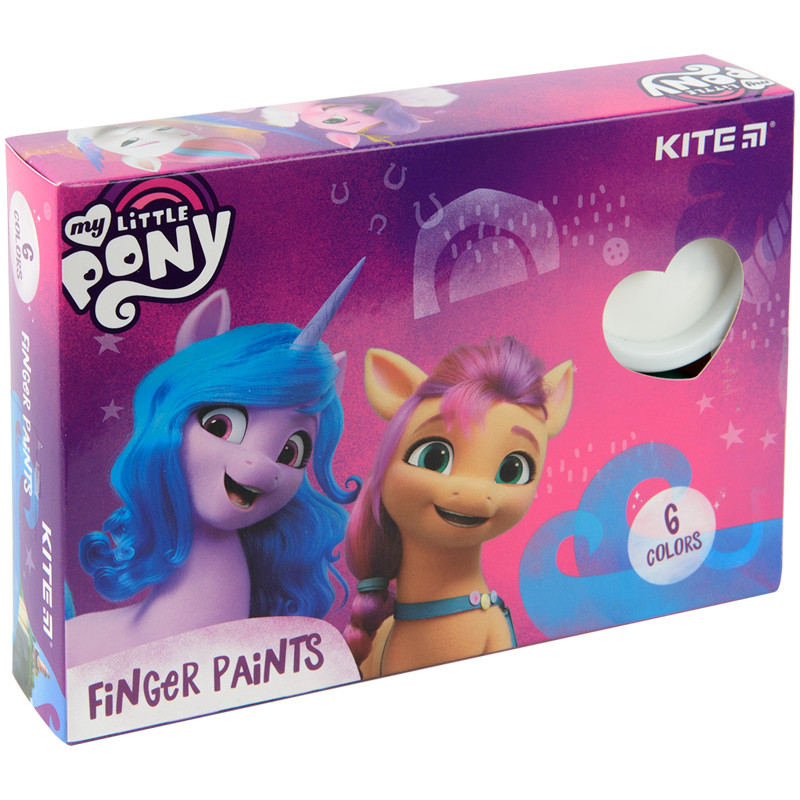 Фарби пальчикові Kite My Little Pony 62504, 6 кольорів