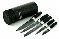 Набор кухонных ножей с нержавеющей стали 7 предметов Edenberg EB-5103 Белый и Черный
