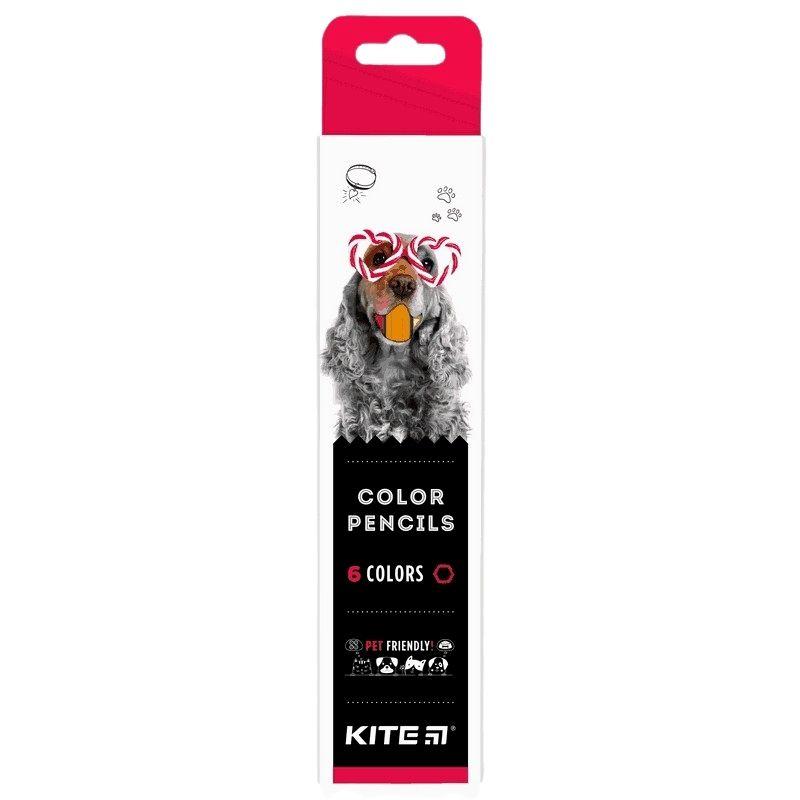 Олівці кольор."Kite"  6кол. Dogs K22-050-1
