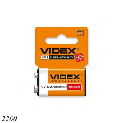 Батарейки Videx Крона 6F22