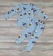 Летняя пижама для мальчика с мороженками Голубая 5021 36, Голубой, Для мальчиков, Весна Осень, 110, 3 года