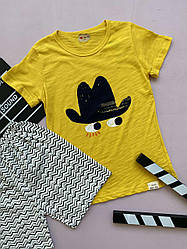 Літня піжама для хлопчика із шортами Жовта S-8304 Raha Here, Жёлтый, Для мальчиков, Лето, 140, 6 лет
