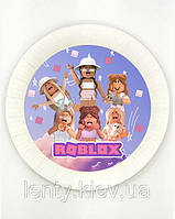 Тарілки "Роблокс/ROBLOX" для дівчинки 18 см паперові (Поштучно) малотиражні тарілочки —