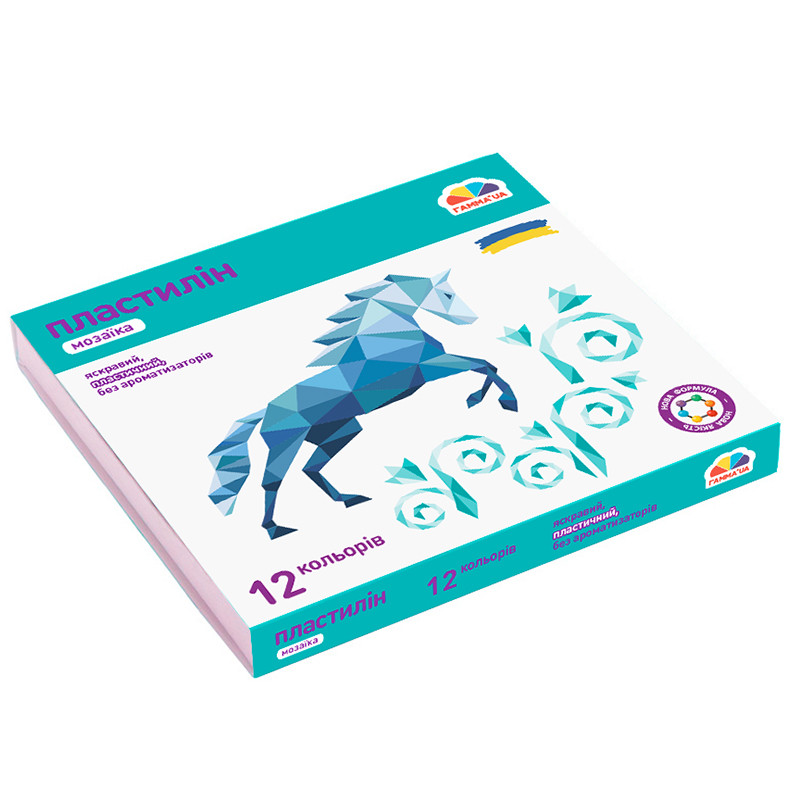 Пластилін "Гамма" UA Мозаїка 12кол.144г 300309