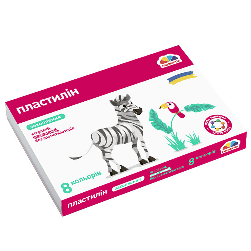 Пластилін "Гамма" UA Захоплення  8кол. 128г  200310