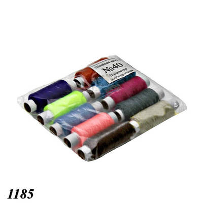 Нитка швейна №40 кольорова 10 шт (10шт)
