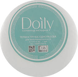 Термостійка стрічка для фарбування волосся Doily 0.1/50 м Біла