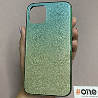 Чехол для Apple iPhone 11 Pro стеклянный с блестками чехол на телефон айфон 11 про бирюзовый P9U