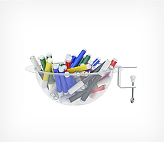 Чаша для дрібного товару на струбцині