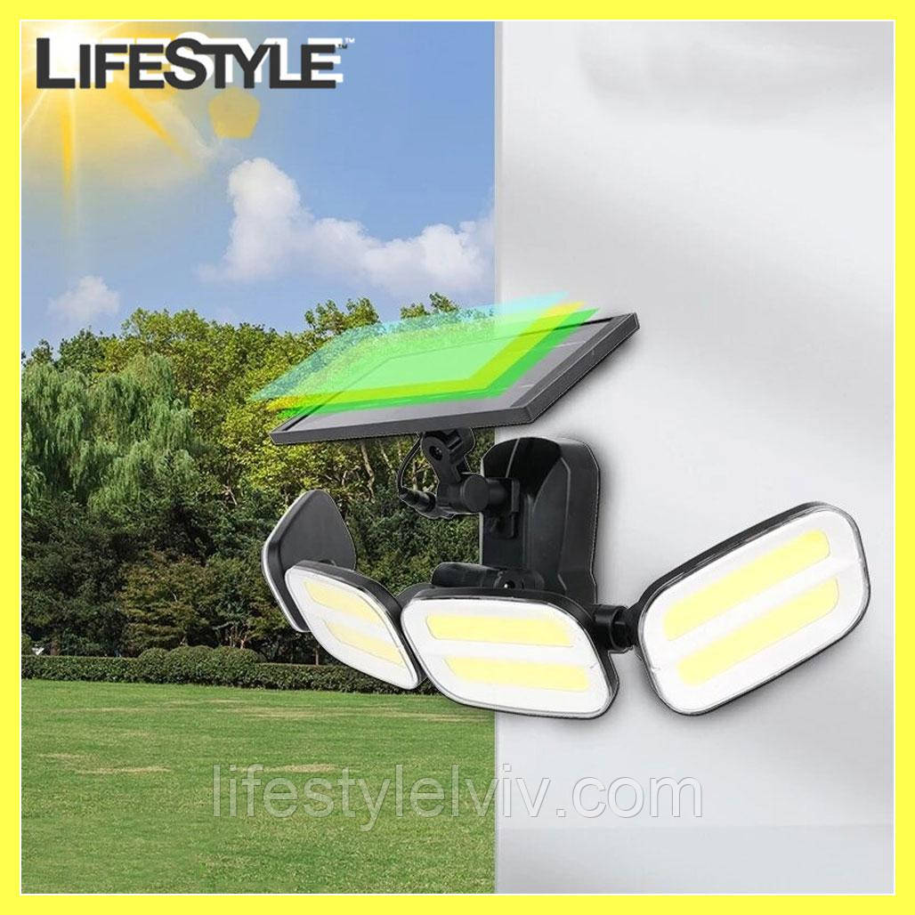 Вуличний світильник на сонячній батареї + пульт ДК, BL KXK 601 Solar 240 COB / Світлодіодний LED ліхтар, фото 1