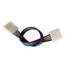 Конектор для LED світлодіодних стрічок двосторонній 2 зажими 10мм SMD 5050 RGB