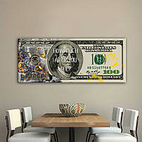 Картина на полотні з купюрою 100 доларів 122, 50