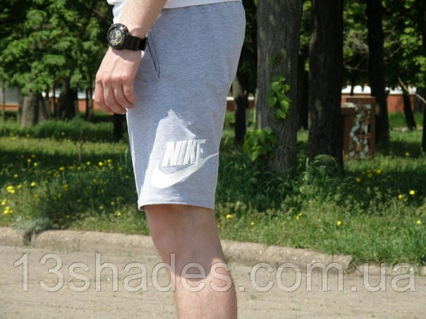 Шорти чоловічі тренувальні бавовна (сірі), фото 1