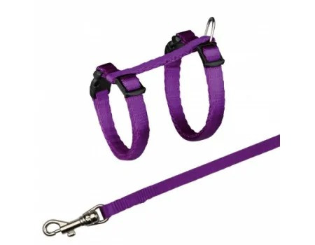 TRIXIE TX-4182 Шлей нейлоновий регульований для кошенят з повідцем 19–31 см/ 8 мм, 1,2 м