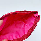 Косметичка текстильна в горох бордова, фото 4