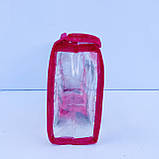 Косметичка прозора прямокутна силікон великі квіти, фото 3