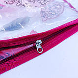 Косметичка прозора прямокутна силікон великі квіти, фото 4