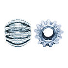 Набір 5 шт Намистини 9 мм Бочонок Ребро, Колір Срібний, Отвір 3,5 мм, Рукоділля, Фурнітура, фото 4