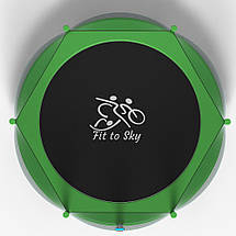 Батут FitToSky 140 см із сіткою. Зелений батут FitToSky 140 см., фото 3