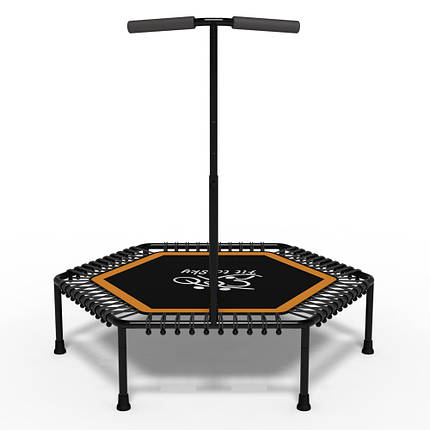 Батут для фітнесу з ручкою FitToSky 127 см. Помаранчевий, фото 2