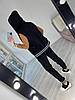 Теплий жіночий костюм BOTTEGA VENETA чорний/кавовий S-ХХL (світшот, жилетка та штани Туреччина), фото 3