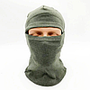 Балаклава утеплена на флісі 3в1, Зелена / Осіння балаклава-підшоломник для ЗСУ
