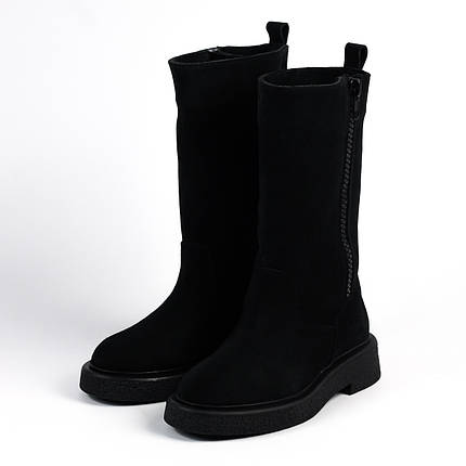 Напівчоботи Evromoda 908025 36 Чорні замші, фото 1