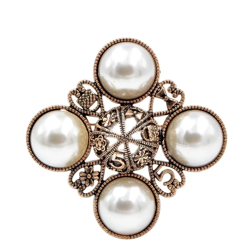 Брошка з перлами "Благородна", фото 1