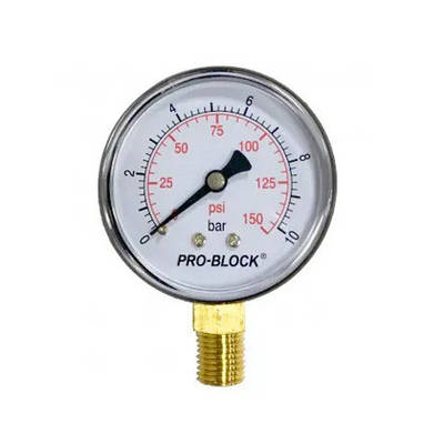 Манометр 0-10 бар, 1/4" ЗР, діаметр 63 мм, вимірювач тиску води, датчик тиску води, Pedrollo (Італія)