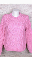 Женский вязаный свитер Розовый