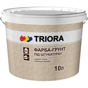 Фарба-ґрунт для структурної штукатурки TRIORA 10 л