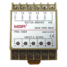 5-канальне твердотільне реле SSR PN5-10DA 10 А DC-AC