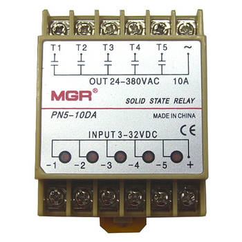 5-канальне твердотільне реле SSR PN5-10DA 10А DC-AC