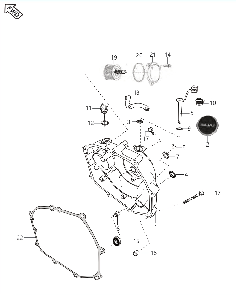 Сальник Bajaj Boxer BMX 125 39104119 - фото 1 - id-p1685424735